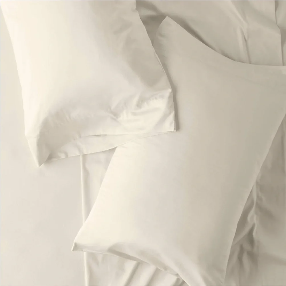 King 300 Thread Count Temperature Regulating Pillowcase Set Natural  New